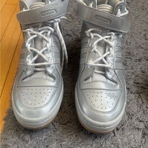 IVY PARK Metallic Silver High-Top Sneakers